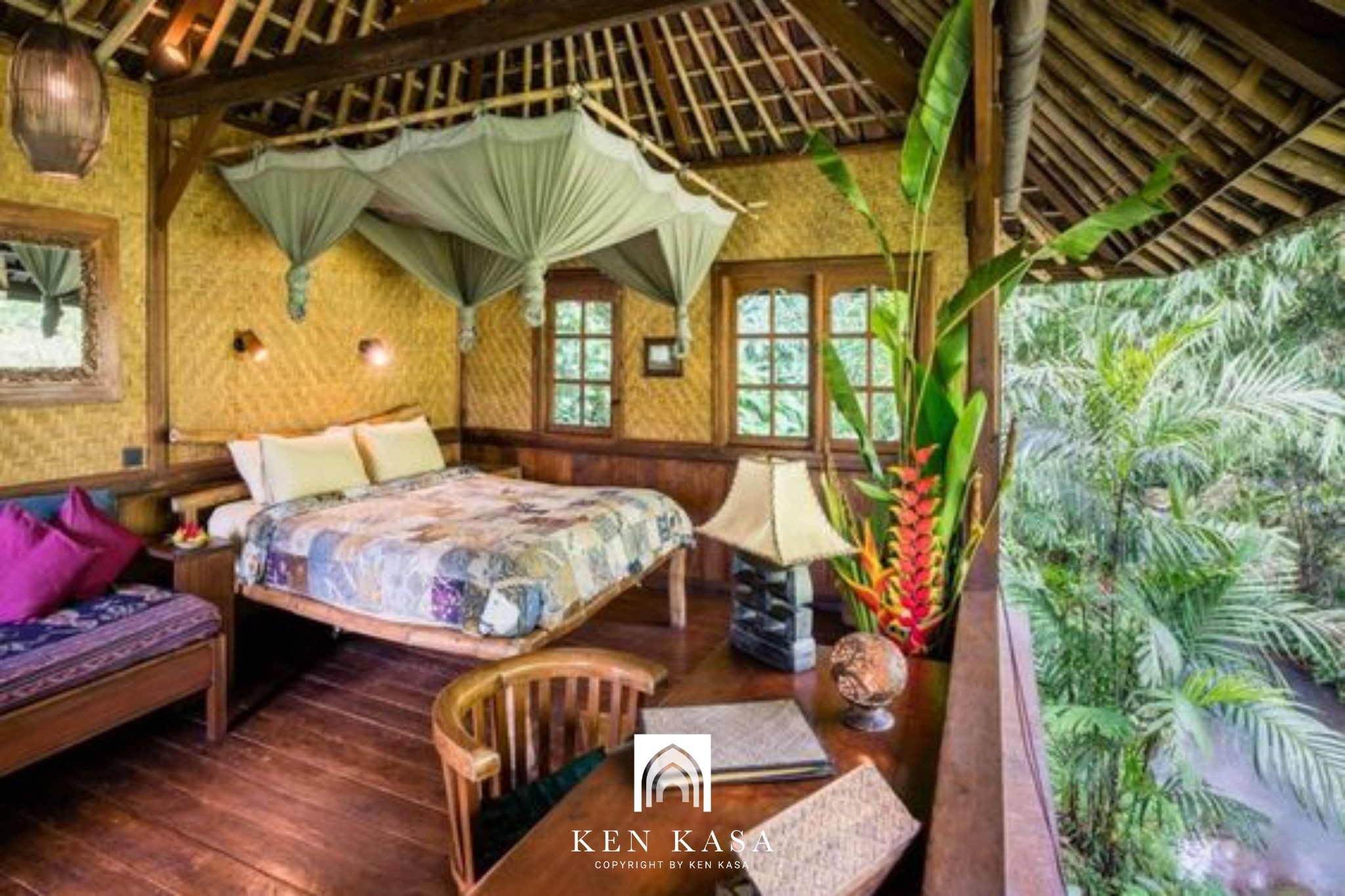 mẫu thiết kế phòng homestay đẹp kiểu boho